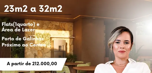 Flat com 1 Quarto à venda, 23m² no Porto de Galinhas, Ipojuca