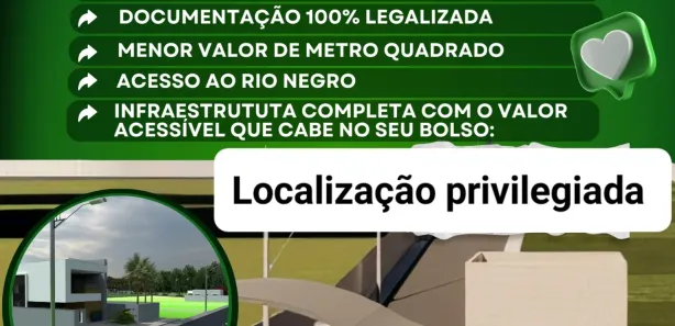 Lote/Terreno à venda, 300m² no , Iranduba