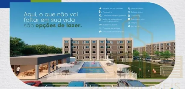 Apartamento com 2 Quartos à venda, 40m² no Vila Piramide, Paço do Lumiar