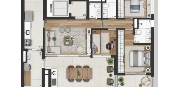 Mirant Ibirapuera - Quase pronto, com vista para o Parque, aptos de 112 a 178 m² no Vila Clementino, São Paulo