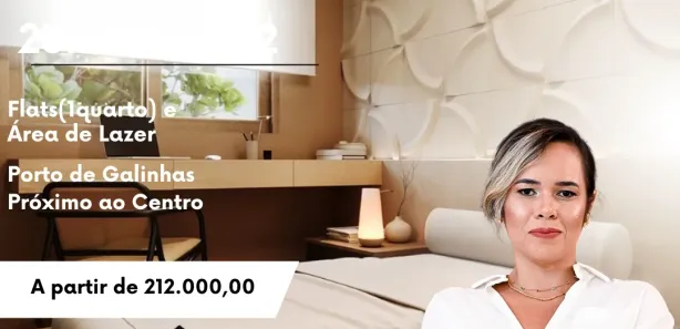 Flat com 1 Quarto à venda, 23m² no Porto de Galinhas, Ipojuca