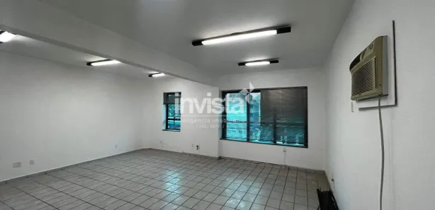 Sala Comercial com 1 Quarto para alugar, 47m² no Macuco, Santos