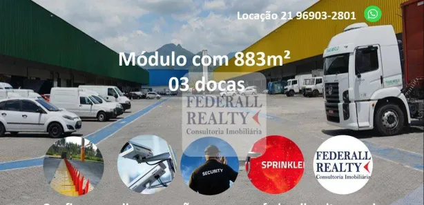 Galpão/Depósito/Armazém para alugar, 883m² no Taquara, Rio de Janeiro