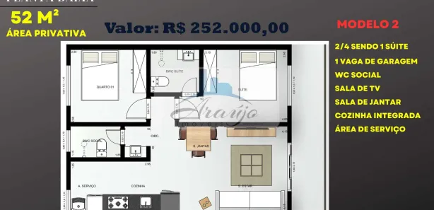 Apartamento com 3 Quartos à venda, 77m² no Plano Diretor Sul, Palmas