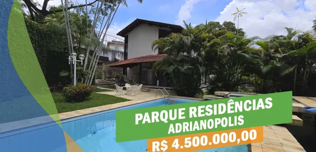 Casa de Condomínio com 4 Quartos à venda, 600m² no Adrianópolis, Manaus