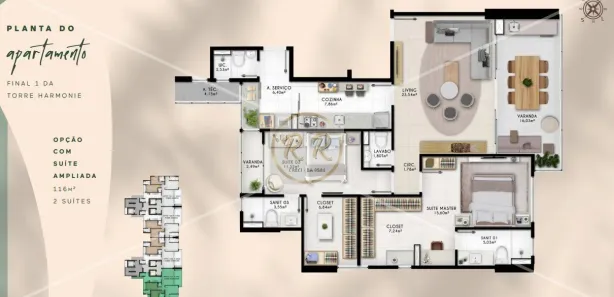 Apartamento com 3 Quartos à venda, 116m² no Pituba, Salvador