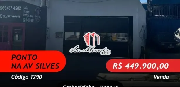 Ponto Comercial à venda, 180m² no Cachoeirinha, Manaus