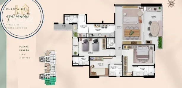 Apartamento com 3 Quartos à venda, 116m² no Pituba, Salvador