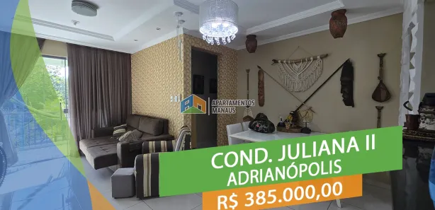 Apartamento com 3 Quartos à venda, 96m² no Adrianópolis, Manaus