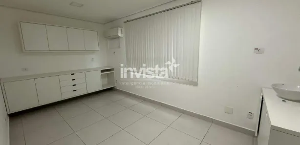 Sala Comercial com 1 Quarto para alugar, 80m² no Macuco, Santos