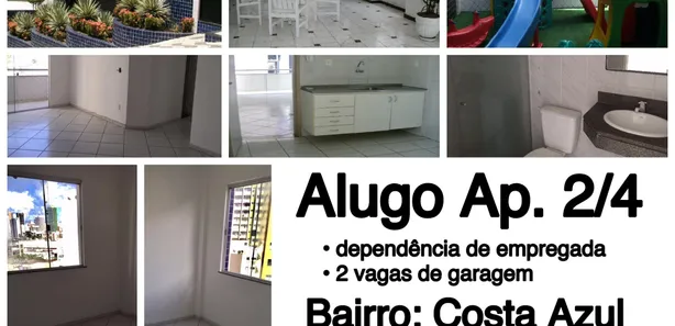 Apartamento com 2 Quartos para alugar, 90m² no Costa Azul, Salvador