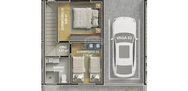 Sobrado com 2 Quartos à venda, 65m² no Centro, Viamão