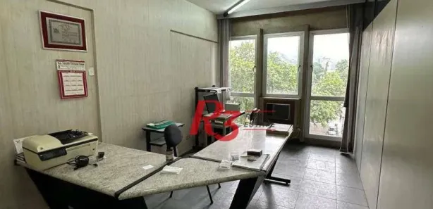 Sala Comercial com 2 Quartos para venda ou aluguel, 110m² no Centro, Santos