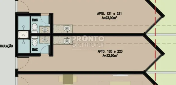 Flat com 1 Quarto à venda, 25m² no Centro, Ipojuca