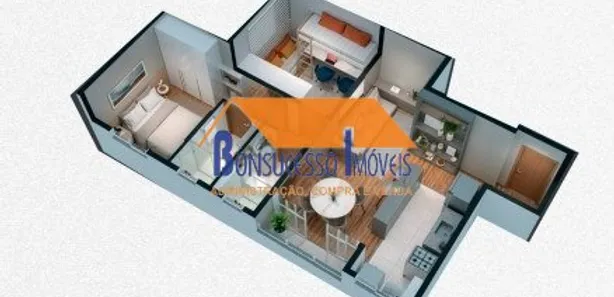 Apartamento com 2 Quartos à venda, 53m² no Caiçaras, Belo Horizonte