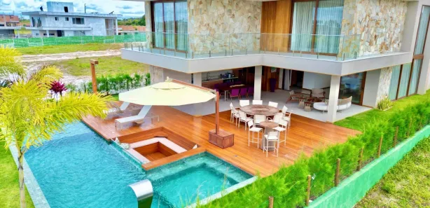 Casa de Condomínio com 6 Quartos para alugar, 564m² no Barra do Jacuípe, Camaçari
