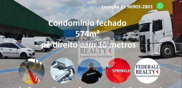 Galpão/Depósito/Armazém para alugar, 574m² no Taquara, Rio de Janeiro