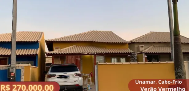 Casa de Condomínio com 2 Quartos à venda, 99m² no Verão Vermelho (Tamoios), Cabo Frio