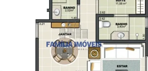 Apartamento com 2 Quartos à venda, 83m² no Ponta da Praia, Santos