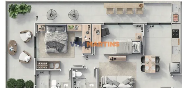 Apartamento com 2 Quartos para alugar, 76m² no Braga, Cabo Frio