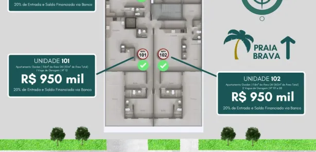 Apartamento com 2 Quartos à venda, 71m² no Centro, Matinhos
