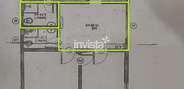 Sala Comercial para alugar, 47m² no Vila Belmiro, Santos