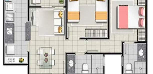 Apartamento com 2 Quartos para alugar, 55m² no Nossa Senhora de Lourdes, Londrina