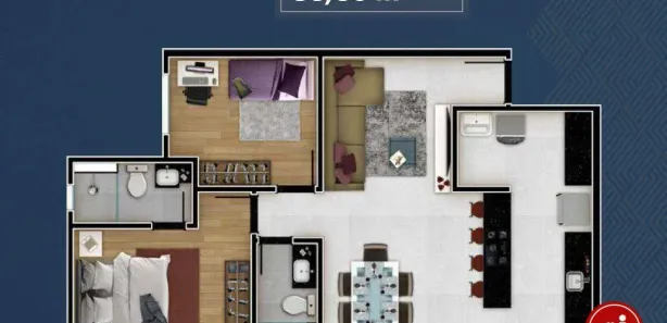 Apartamento com 2 Quartos à venda, 64m² no Alto Caiçaras, Belo Horizonte