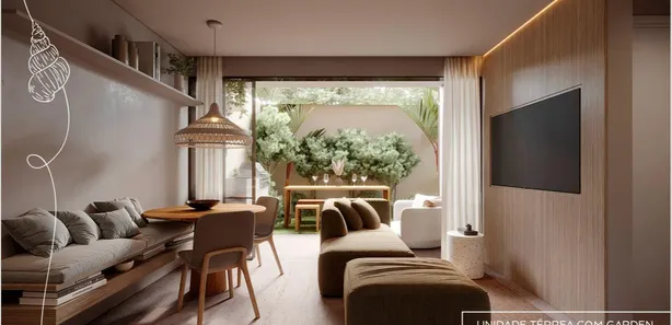 Apartamento com 1 Quarto à venda, 21m² no Maracaipe, Ipojuca