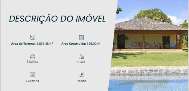 Casa de Condomínio com 6 Quartos para venda ou aluguel, 950m² no Trancoso, Porto Seguro