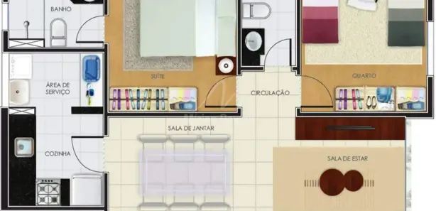 Apartamento com 2 Quartos à venda, 59m² no São Lucas, Belo Horizonte