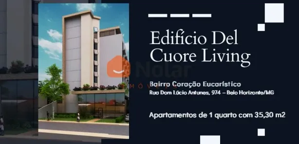 Apartamento com 1 Quarto à venda, 35m² no Coração Eucarístico, Belo Horizonte