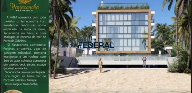 Flat com 1 Quarto à venda, 29m² no Ponta de Serrambi, Ipojuca