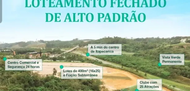 Lote/Terreno à venda, 400m² no Recreio Campestre, Itapecerica da Serra