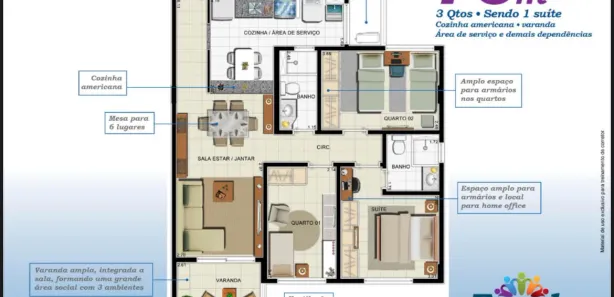 Apartamento com 3 Quartos à venda, 79m² no Aleixo, Manaus