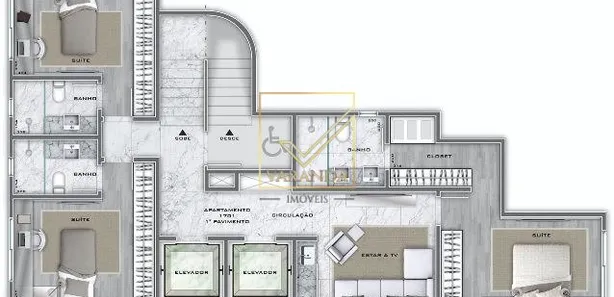 Cobertura com 3 Quartos à venda, 209m² no Lourdes, Belo Horizonte
