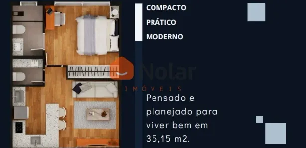 Apartamento com 1 Quarto à venda, 35m² no Coração Eucarístico, Belo Horizonte