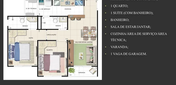Apartamento com 2 Quartos à venda, 59m² no Alvorada, Manaus