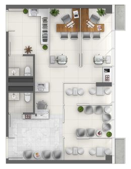 Planta Comercial 0 dorm.