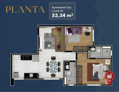 Apartamento com 2 Quartos à venda, 55m² no Alto Caiçaras, Belo Horizonte