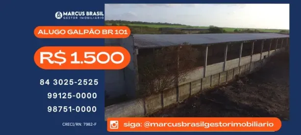Galpão/Depósito/Armazém para alugar, 580m² no , São José de Mipibu