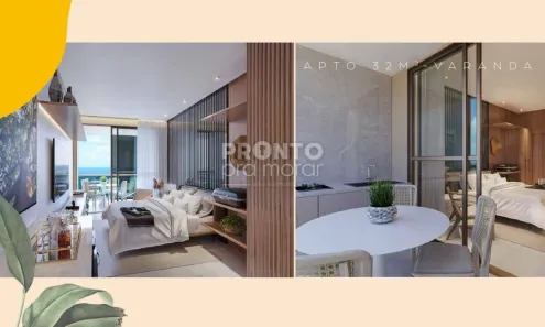 Flat com 1 Quarto à venda, 32m² no Centro, Ipojuca
