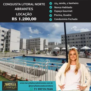 Apartamento com 2 Quartos para alugar, 40m² no Boa União (Abrantes), Camaçari