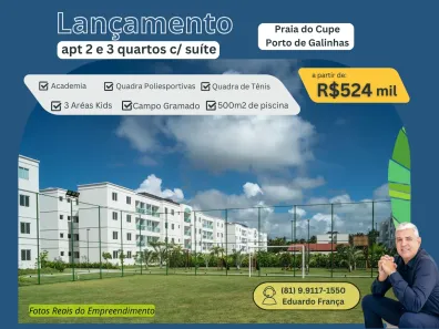Apartamento com 2 Quartos à venda, 58m² no Porto de Galinhas, Ipojuca