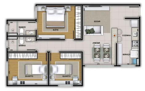 Apartamento com 3 Quartos para alugar, 77m² no Serra, Belo Horizonte