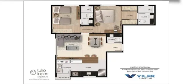 Apartamento com 2 Quartos para alugar, 68m² no Carmo, Belo Horizonte