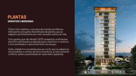 Flat com 1 Quarto à venda, 38m² no Graciosa - Orla 14, Palmas