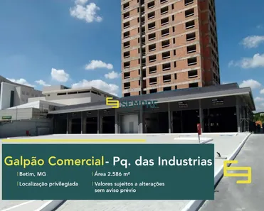 Galpão/Depósito/Armazém para alugar, 2586m² no Betim Industrial, Betim
