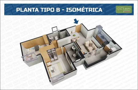 Apartamento com 2 Quartos à venda, 57m² no , Paço do Lumiar