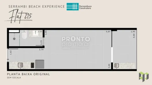 Apartamento com 1 Quarto à venda, 31m² no Centro, Ipojuca